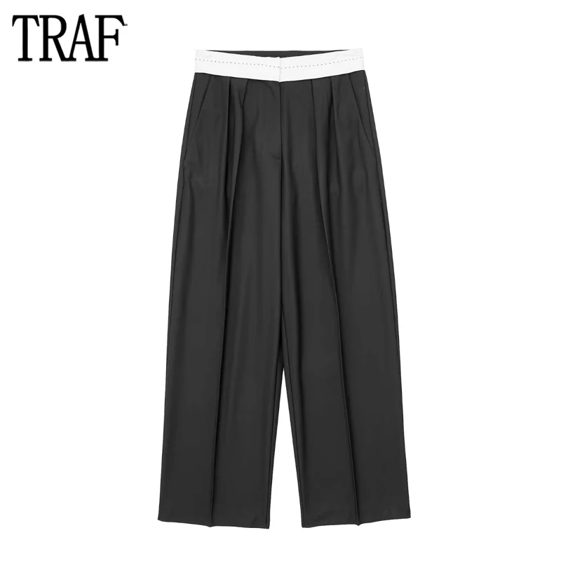 TRAF Black High Waist Trousers Women Wide Leg Pants for Women Masculine Baggy Pants Woman Streetwear Pleated Casual Women Pants
TRAF Black High Waist Trousers Women Wide Leg Pants for Women Masculine Baggy Pants Woman Streetwear Pleated Casual Women Pants