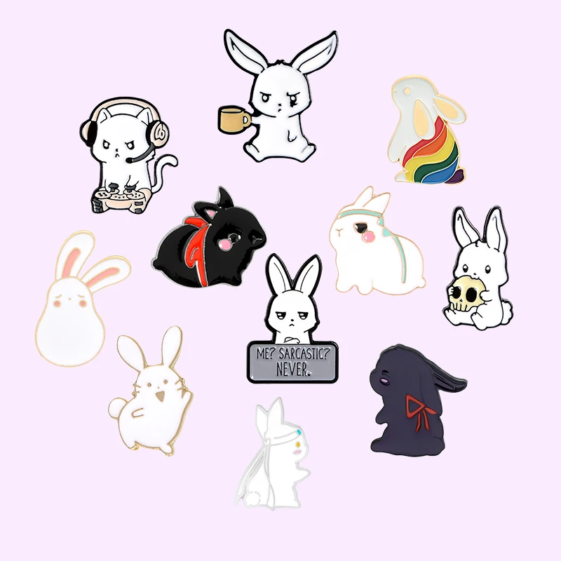 Cute Rabbit Enamel Pins Cartoon Animal Brooches for Women Backpacks Lapel Pin Metal Badge Jewelry New Year Gift's 2022 Wholesale
Cute Rabbit Enamel Pins Cartoon Animal Brooches for Women Backpacks Lapel Pin Metal Badge Jewelry New Year Gift's 2022 Wholesale