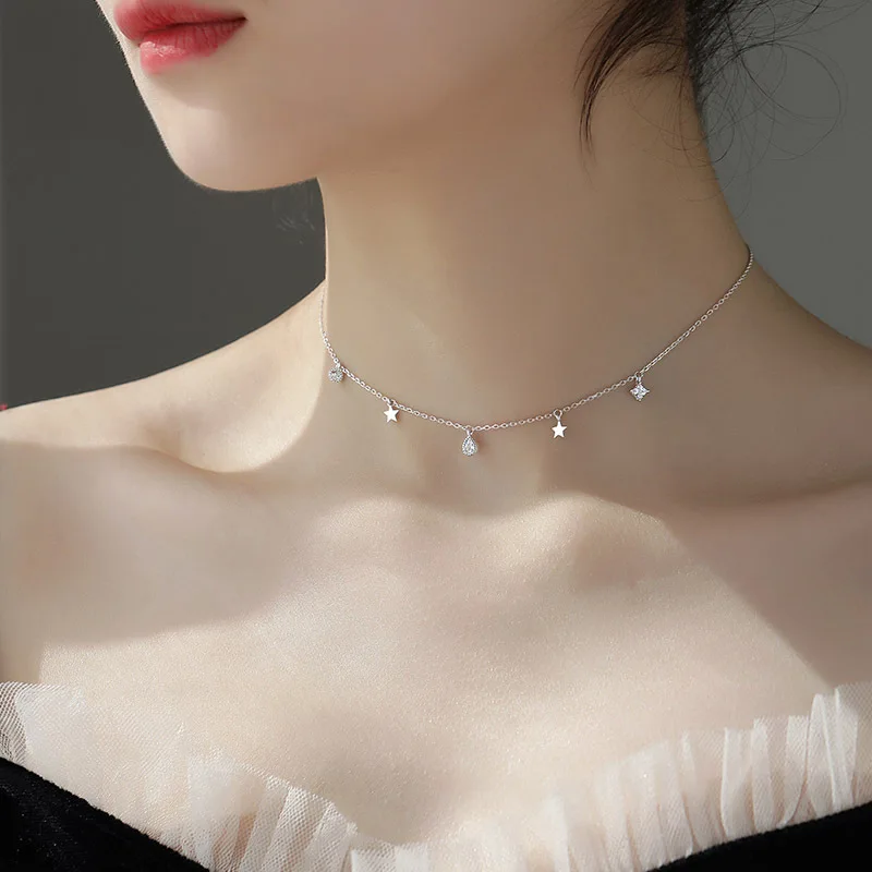 Star Water Drop Tassel Short Clavicle Chain Necklace For Woman Female Korean Trend 2022 New Fashion Jewelry Wholesale Item Gifts
Star Water Drop Tassel Short Clavicle Chain Necklace For Woman Female Korean Trend 2022 New Fashion Jewelry Wholesale Item Gifts