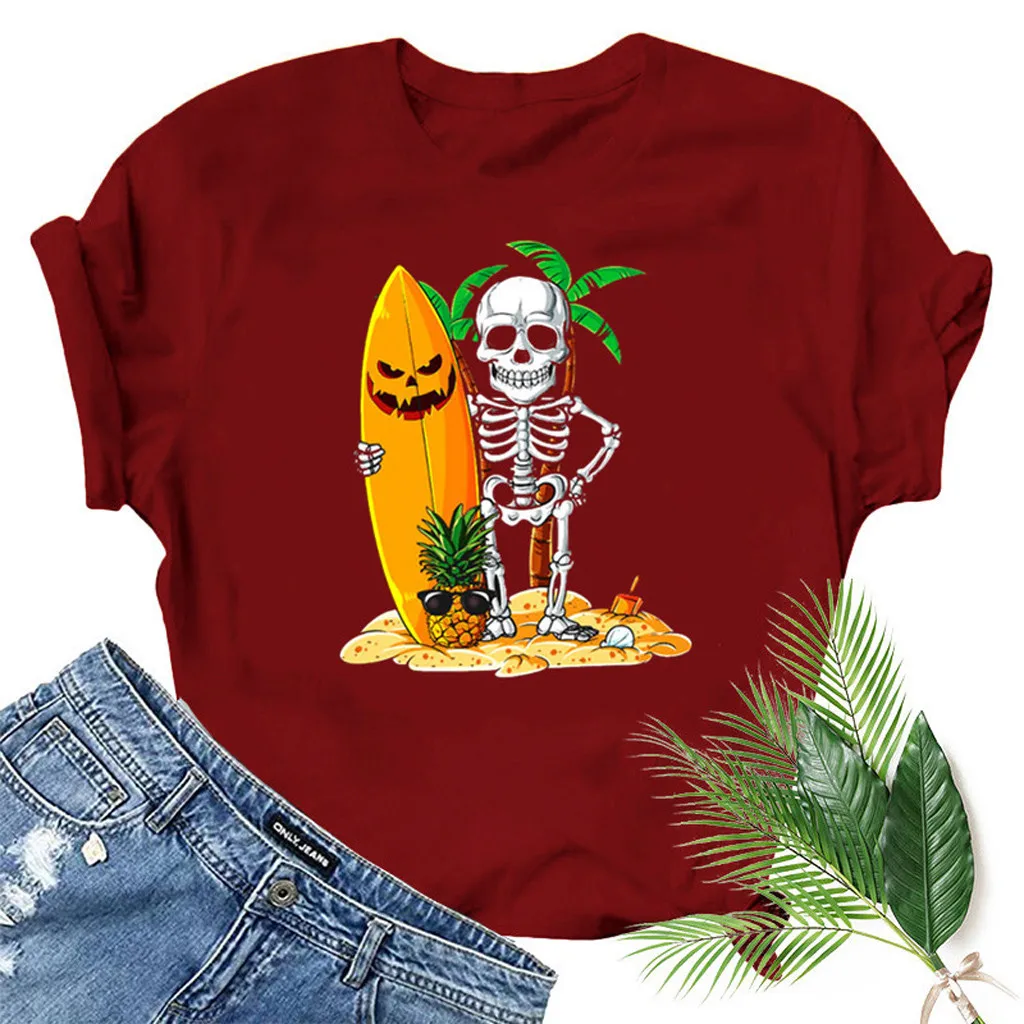 Lightweight Quick Dry Women Tops Halloween Women Pumpkin Print O-Neck Short Sleeves T-Shirt Blouse Tops Black Mesh Sleeve Top
Lightweight Quick Dry Women Tops Halloween Women Pumpkin Print O-Neck Short Sleeves T-Shirt Blouse Tops Black Mesh Sleeve Top