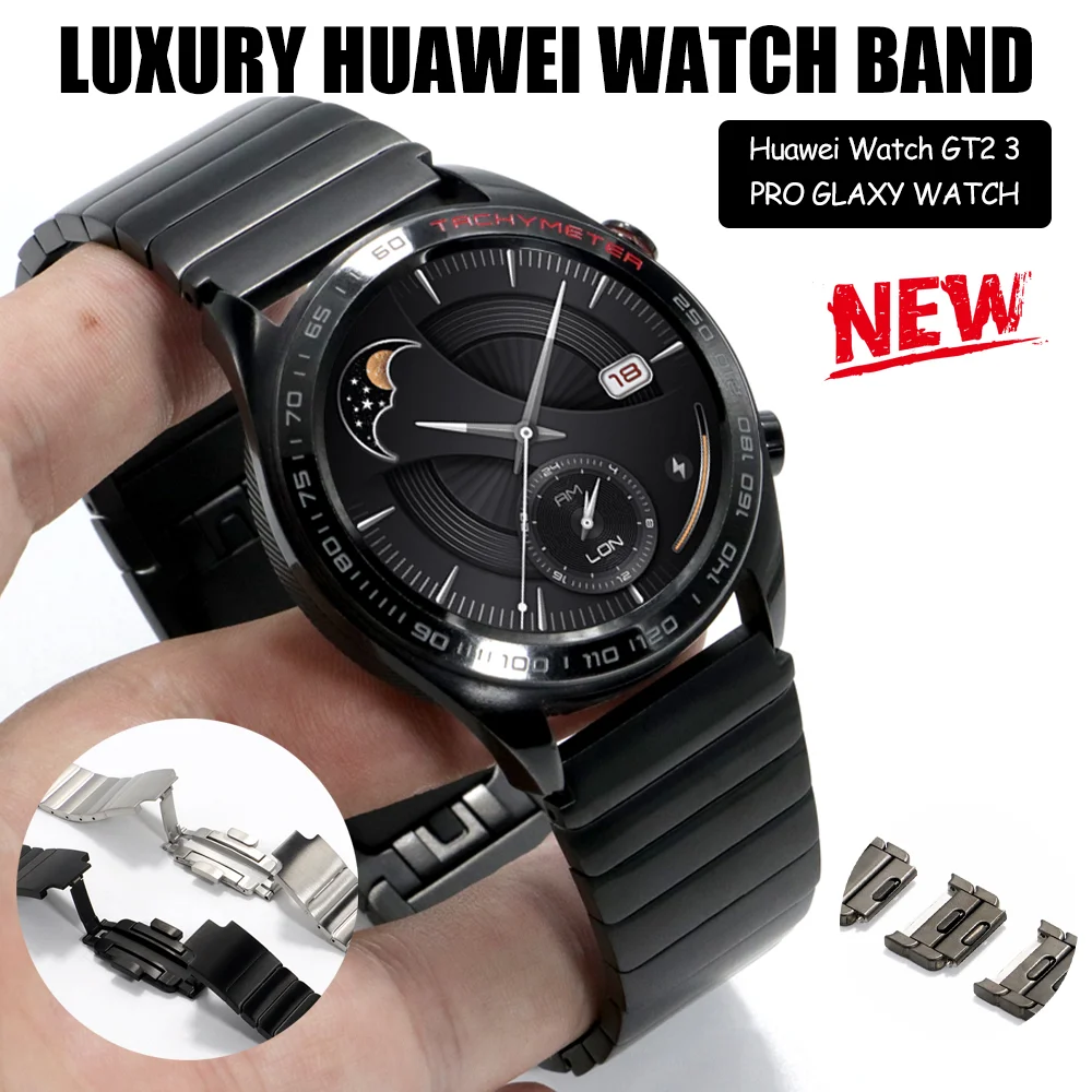 22mm Luxury Stainless Steel Band for Huawei GT2 GT3 Pro 46mm Sport Watch Bracelet for Samsung Gear S3 Watch 3 Metal Wrist Strap
22mm Luxury Stainless Steel Band for Huawei GT2 GT3 Pro 46mm Sport Watch Bracelet for Samsung Gear S3 Watch 3 Metal Wrist Strap