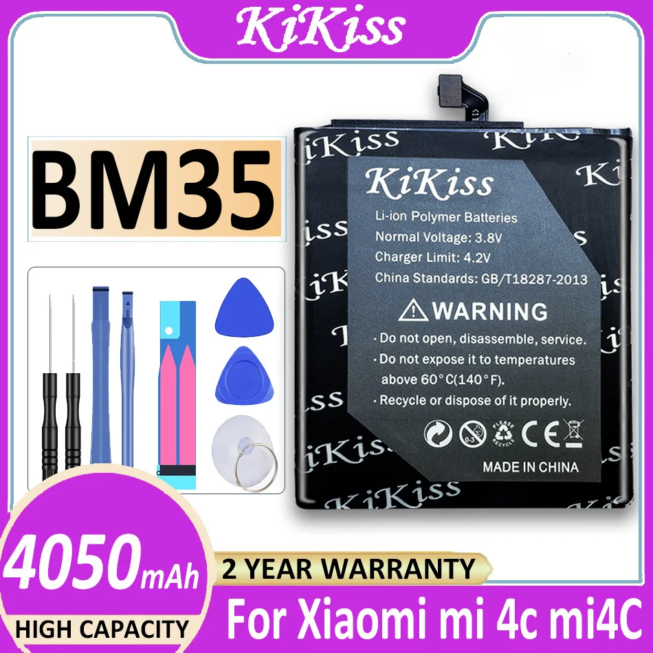Original KiKiss Battery BM35 4050mAh For Xiaomi mi 4c M4c mi4C Mobile Phone Bateria + Tracking Number
Original KiKiss Battery BM35 4050mAh For Xiaomi mi 4c M4c mi4C Mobile Phone Bateria + Tracking Number