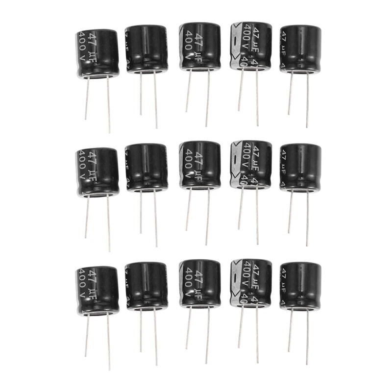 

15 Pcs 400V 47UF 18 X 20Mm Aluminum Electrolytic Capacitor