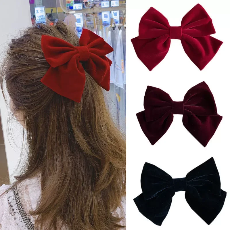 Velvet Bow Barrette with Clip Kids Women Girls Elegant Hair Pins Vintage Black Wine Red Bow Hair Clip Prom Hair Accessories
Velvet Bow Barrette with Clip Kids Women Girls Elegant Hair Pins Vintage Black Wine Red Bow Hair Clip Prom Hair Accessories