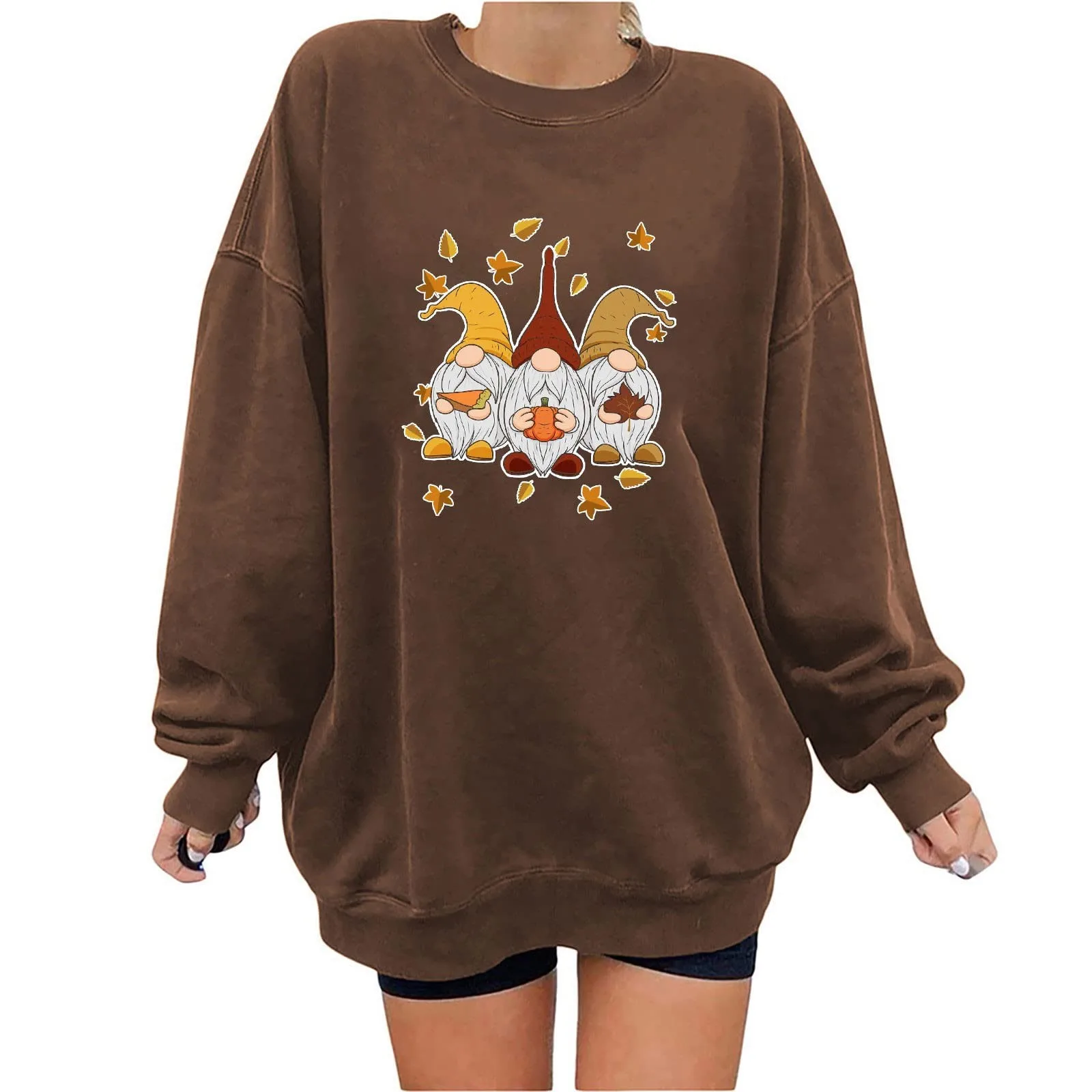 Fitted Athletic Pullover Women Thanksgiving Cute Print Solid Color Top Loose Round Neck Long Sleeve Casual Loose Hoodie Top
Fitted Athletic Pullover Women Thanksgiving Cute Print Solid Color Top Loose Round Neck Long Sleeve Casual Loose Hoodie Top