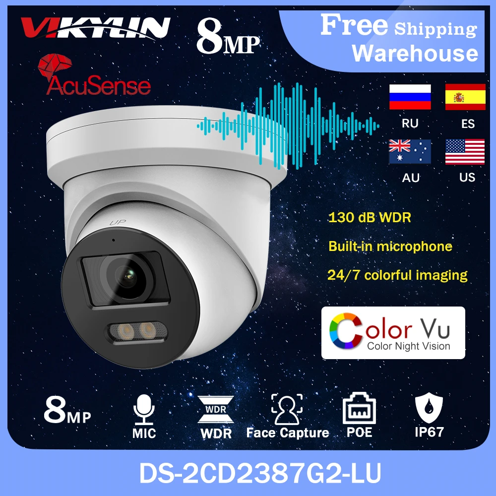 OEM from Hikvision DS-2CD2387G2-LU 8MP ColorVu Fixed Turret Network Camera 4K Full Color POE AcuSense CCTV Cameras Built-in Mic
OEM from Hikvision DS-2CD2387G2-LU 8MP ColorVu Fixed Turret Network Camera 4K Full Color POE AcuSense CCTV Cameras Built-in Mic