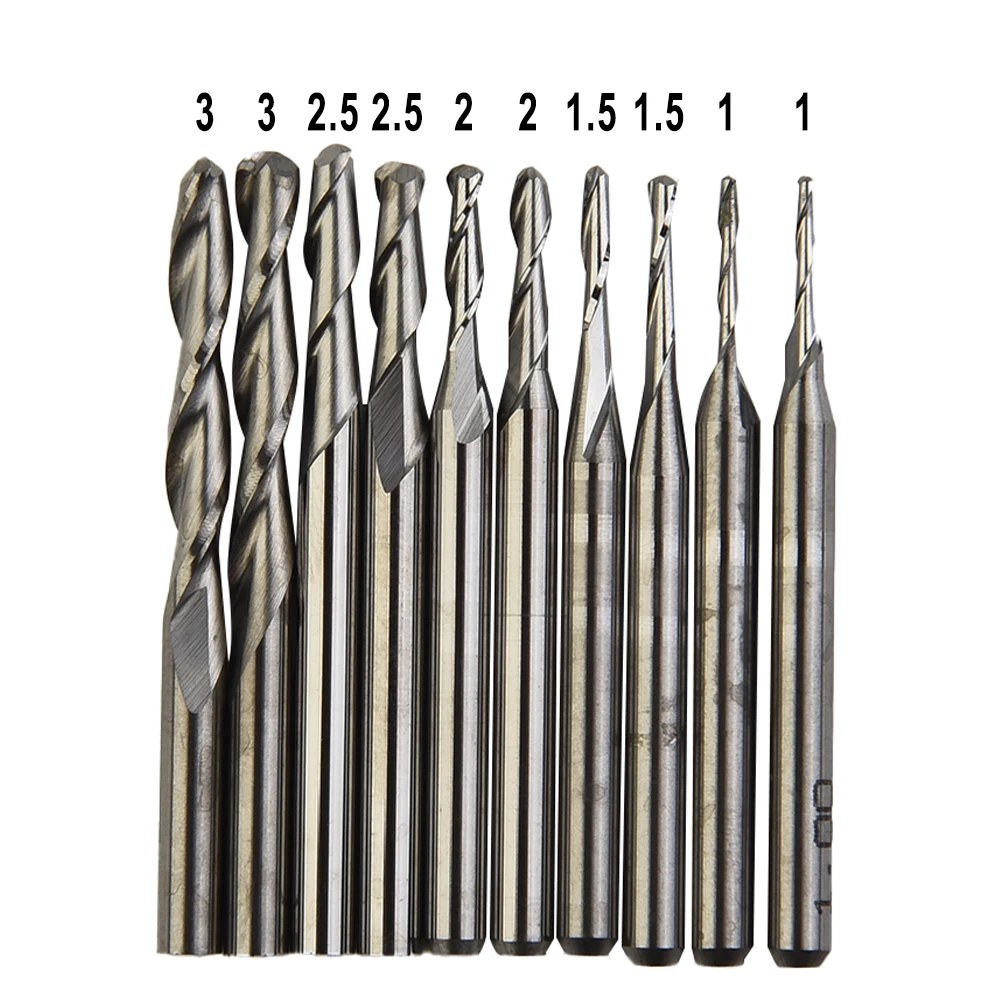 3.175mm Shank Carbide Ball Nose End Mill CNC Engraving Router Bit Set 1-3.175mm 2 Flutes 3.175*38 High Quality Hand Tool
3.175mm Shank Carbide Ball Nose End Mill CNC Engraving Router Bit Set 1-3.175mm 2 Flutes 3.175*38 High Quality Hand Tool