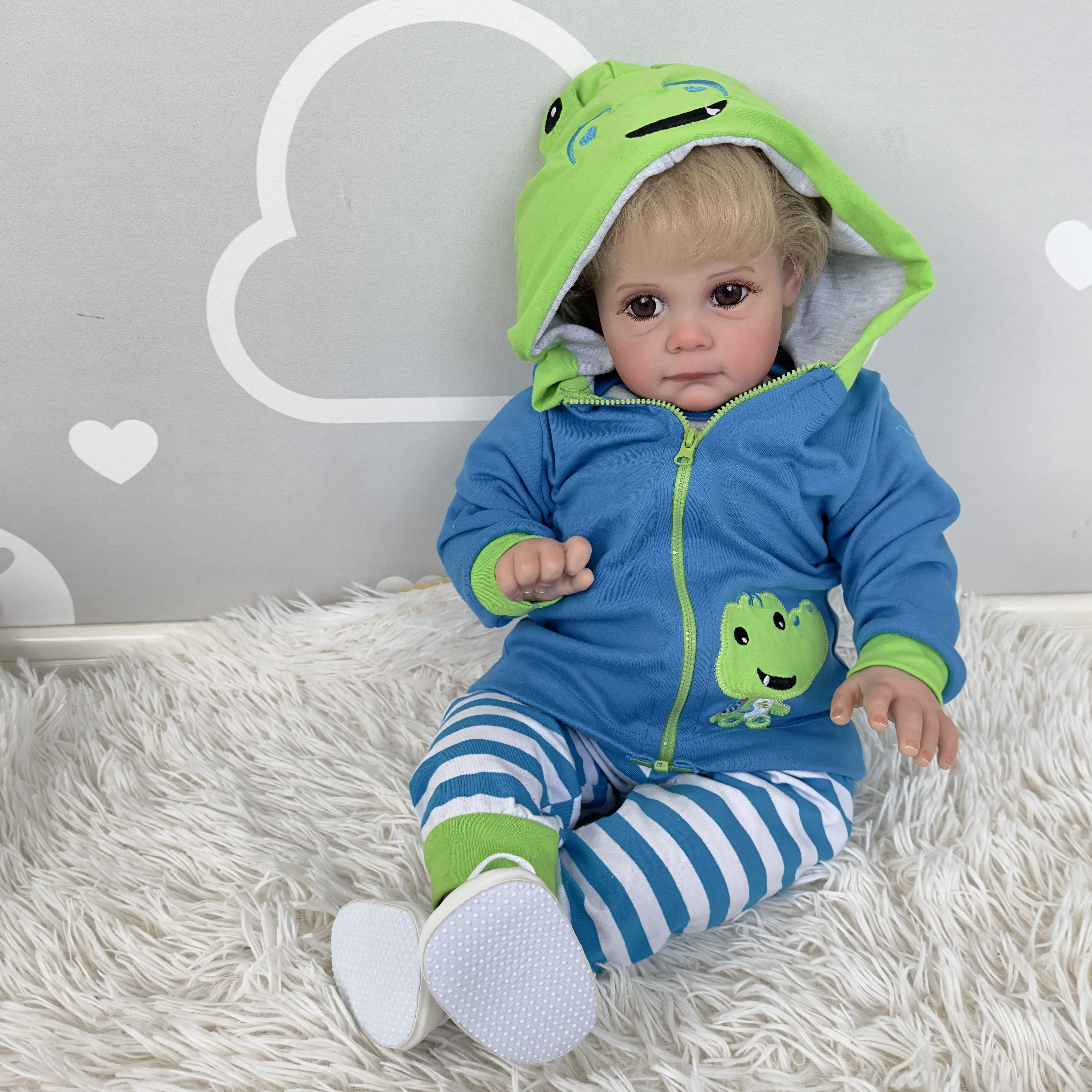 NPK 60CM Completed Doll in Picture Reborn Doll Toddler Girl Hand Paint Doll with Genesis Paint High Quality 3D skin Doll
NPK 60CM Completed Doll in Picture Reborn Doll Toddler Girl Hand Paint Doll with Genesis Paint High Quality 3D skin Doll