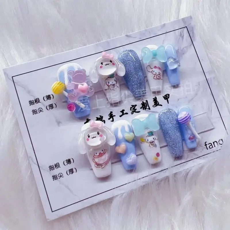 Cinnamoroll Cartoon Nail Decoration Kawaii Anime Sanrioed Nail Stickers Melody Removable Wearing Armor Handmade Custom Art Gifts
Cinnamoroll Cartoon Nail Decoration Kawaii Anime Sanrioed Nail Stickers Melody Removable Wearing Armor Handmade Custom Art Gifts