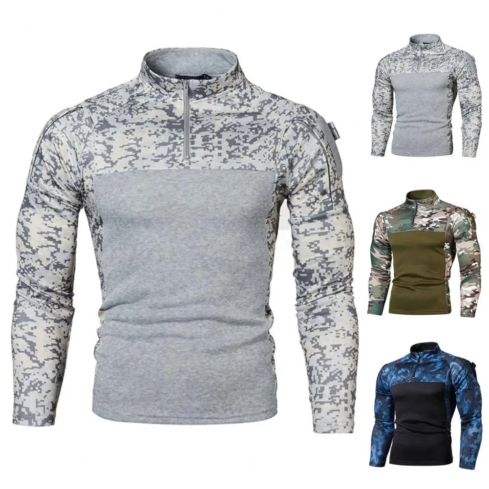 Camouflage Print Zipper Stand Collar Men Autumn Top Patchwork Long Sleeves Fall Sweatshirt Slim Fit Colorfast Warm Autumn Tops
Camouflage Print Zipper Stand Collar Men Autumn Top Patchwork Long Sleeves Fall Sweatshirt Slim Fit Colorfast Warm Autumn Tops
