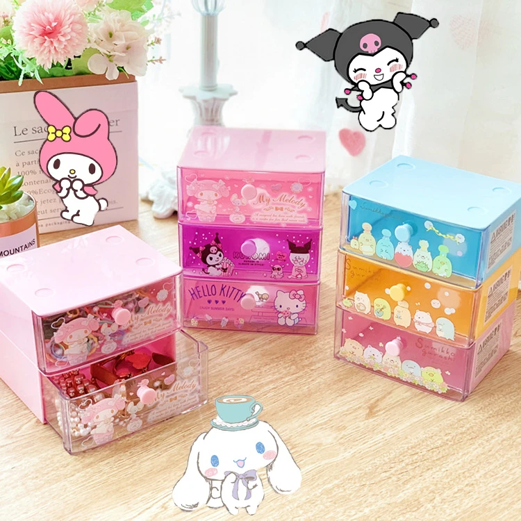 Kawaii Sanrios Cinnamonroll Kuromi My Melody Kitty аниме мультяшный Настольный ящик для хранения помады ювелирные изделия сортировочная стойка подарок
Kawaii Sanrios Cinnamonroll Kuromi My Melody Kitty аниме мультяшный Настольный ящик для хранения помады ювелирные изделия сортировочная стойка подарок