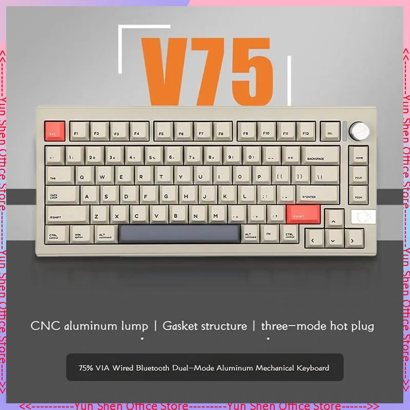 New Cidoo V75 Tri-mode Customized Gasket Mechanical Keyboard Bluetooth 2.4g Wireless Via Hot Plug & Play Gaming Office
New Cidoo V75 Tri-mode Customized Gasket Mechanical Keyboard Bluetooth 2.4g Wireless Via Hot Plug & Play Gaming Office
