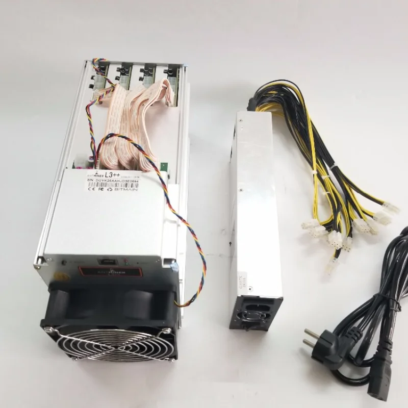 

ASIC Chip Miner used ANTMINER L3++ 580M With PSU Scrypt Miner LTC Litecion Mining Machine Better Than ANTMINER L3+ S9 S9i