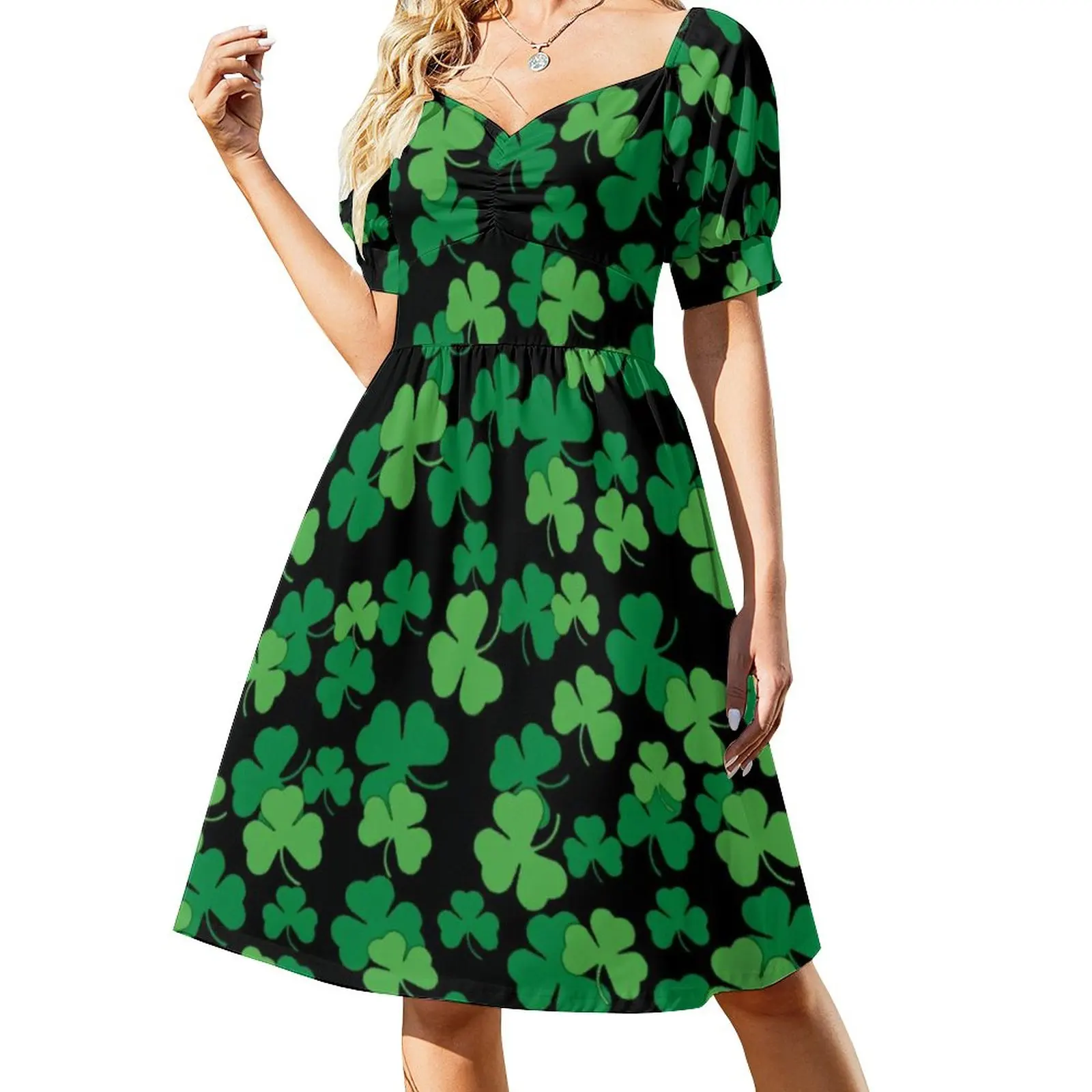 St Patricks Day Irish Dress Shamrocks Print Elegant Dresses Women Short Sleeve Streetwear Casual Dress V Neck Oversize Vestido
St Patricks Day Irish Dress Shamrocks Print Elegant Dresses Women Short Sleeve Streetwear Casual Dress V Neck Oversize Vestido