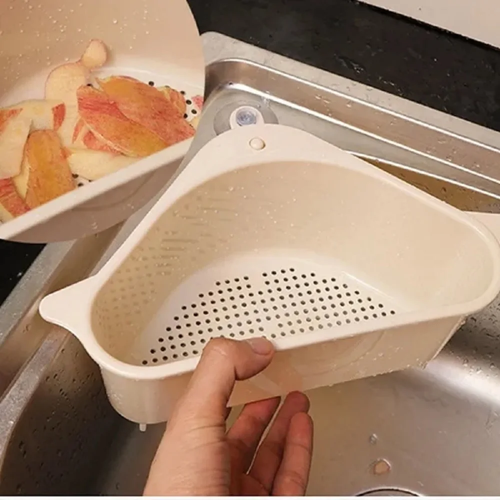 Triangular Sink Strainer Fruit Vegetable Drainer Sponge Rack Storage Tool Kitchen Drain Basket Suction Cup Sink Filter Shelf
Triangular Sink Strainer Fruit Vegetable Drainer Sponge Rack Storage Tool Kitchen Drain Basket Suction Cup Sink Filter Shelf