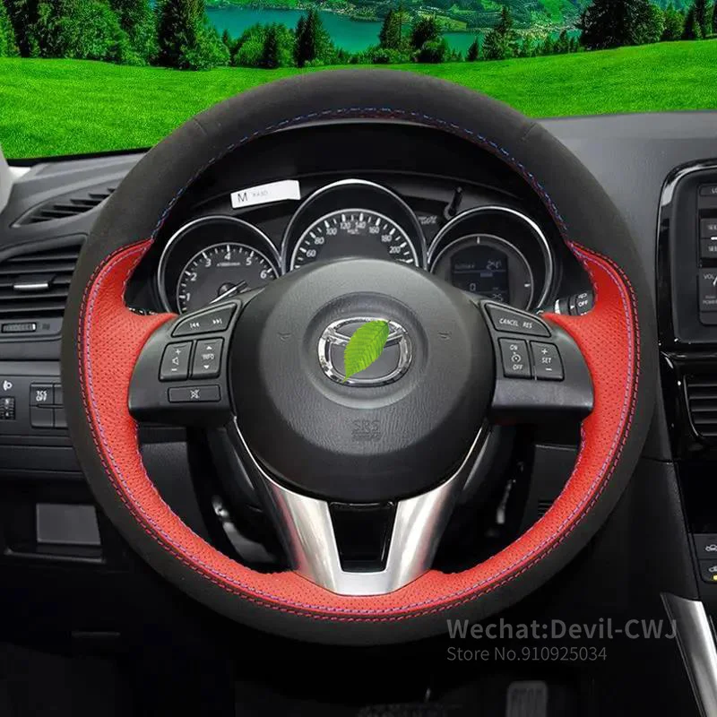 Alcantara Leather Steering Wheel Cover For Mazda 8 Atenza CX-5 Axela Mazda 3 Mazda5 M6 Hand Sewn Auto Parts Interior Accessories
Alcantara Leather Steering Wheel Cover For Mazda 8 Atenza CX-5 Axela Mazda 3 Mazda5 M6 Hand Sewn Auto Parts Interior Accessories