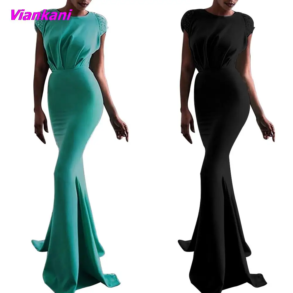 Women Bow Fishtail Dinner Dress Comfort Soft Short-Sleeves Lace Sequins Party Dresses Elegant Solid Stitching Bag Hip Dress
Women Bow Fishtail Dinner Dress Comfort Soft Short-Sleeves Lace Sequins Party Dresses Elegant Solid Stitching Bag Hip Dress
