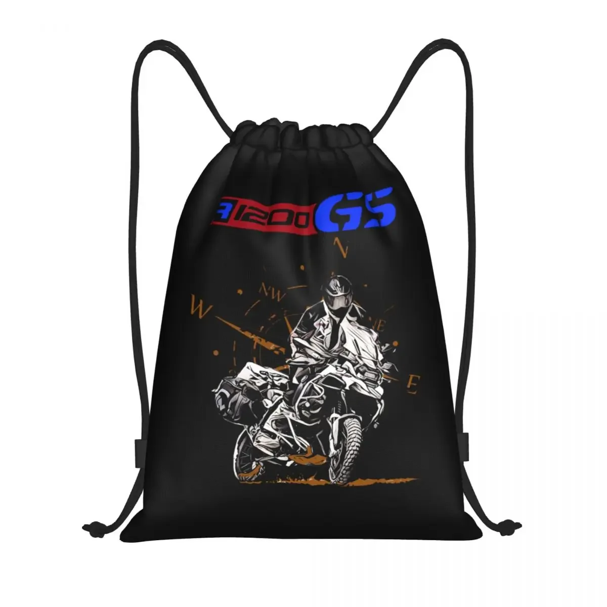 

Motorcycle R1200 GS Adventure Drawstring Backpack Women Men Sport Gym Sackpack Portable Motorrad Biker Training Bag Sack