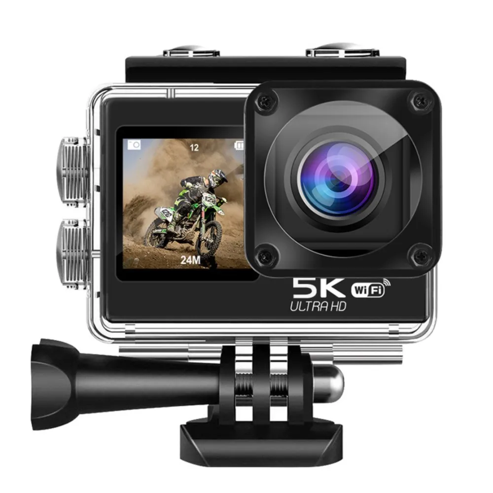 

F30 5K 4K@60FPS WiFi Anti-shake Action Camera Dual Screen 170° Wide Angle 30M Waterproof Sport Camcorder With Remote Control Cam