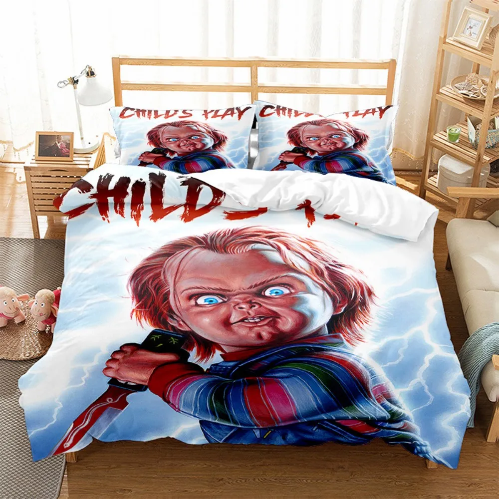 Chucky Bedding Set Horror Bedclothes with Pillowcases for Teens Adults Gift Bedroom Decor King Single Child's Play Duvet Cover 
Chucky Bedding Set Horror Bedclothes with Pillowcases for Teens Adults Gift Bedroom Decor King Single Child's Play Duvet Cover