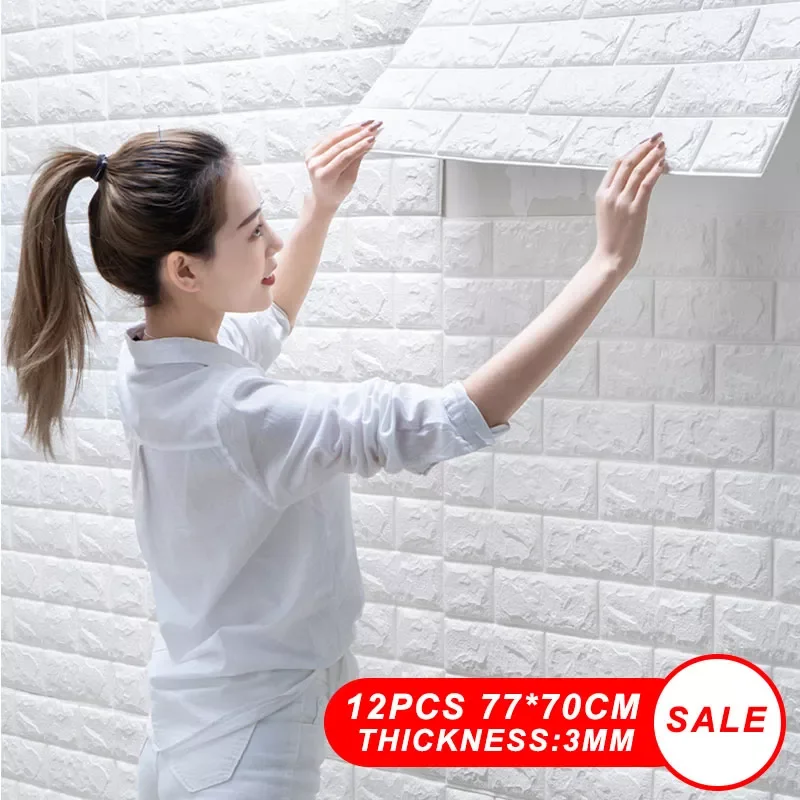 3D Brick Wall Sticker Self-Adhesive Waterproof Imitation Brick Wallpapers PE Foam Wall Stickers Living Room Home Decor
3D Brick Wall Sticker Self-Adhesive Waterproof Imitation Brick Wallpapers PE Foam Wall Stickers Living Room Home Decor