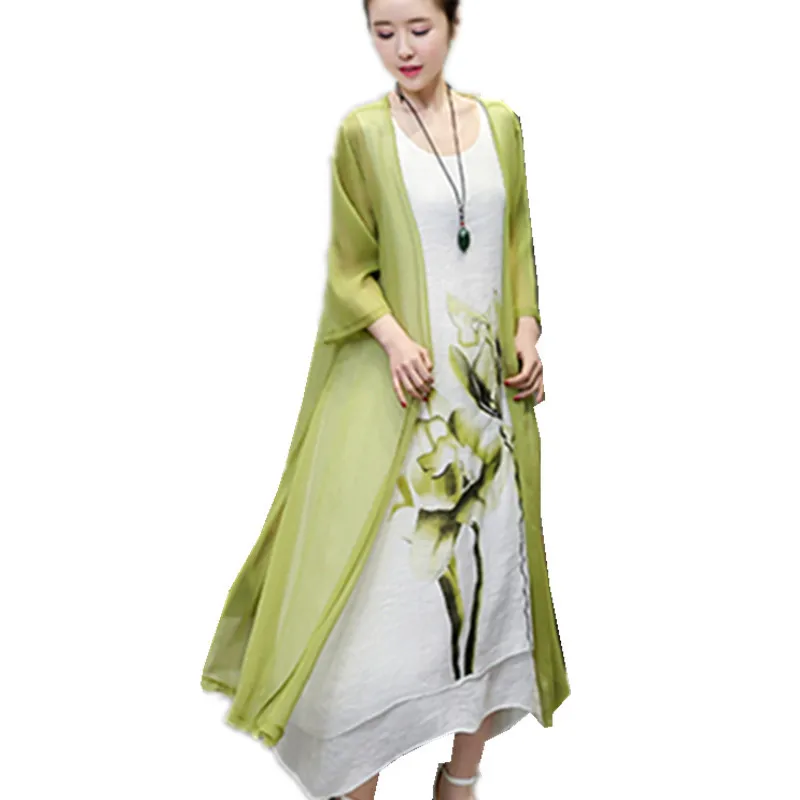 Two 2 Piece Set 2022 Spring Summer Dress Women Loose Casual Cardigan Sunscreen Cotton Linen Ladies Flower Dresses
Two 2 Piece Set 2022 Spring Summer Dress Women Loose Casual Cardigan Sunscreen Cotton Linen Ladies Flower Dresses