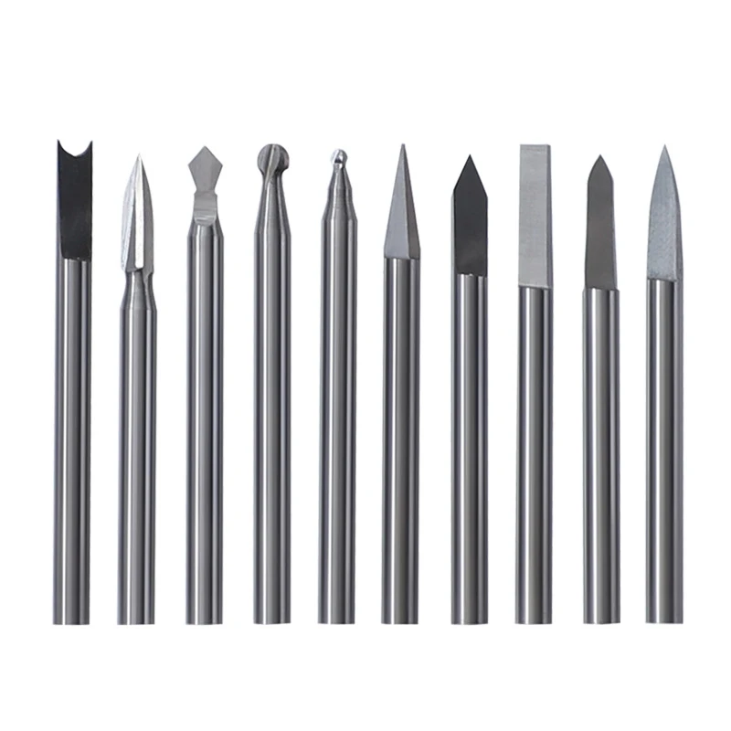 10PCS Carving Drill Bits Walnut Carving Wood Carving Woodworking Milling Cutter Set 
10PCS Carving Drill Bits Walnut Carving Wood Carving Woodworking Milling Cutter Set