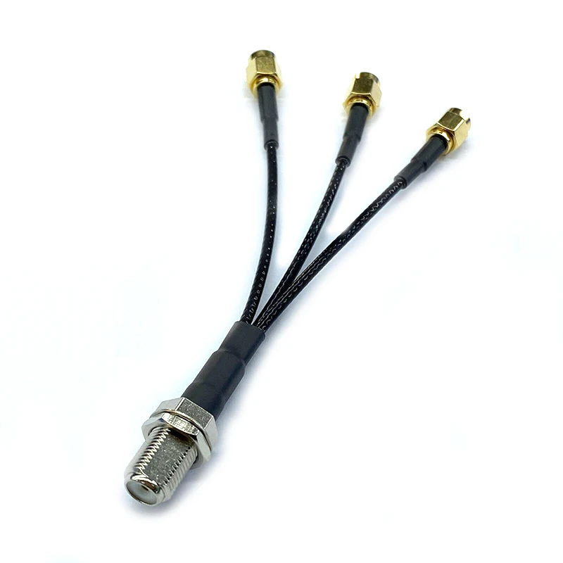 F Female Nut to 3X SMA Male Plug Splitter Combiner Pigtail Cable 15CM 6" For Wifi Router
F Female Nut to 3X SMA Male Plug Splitter Combiner Pigtail Cable 15CM 6" For Wifi Router