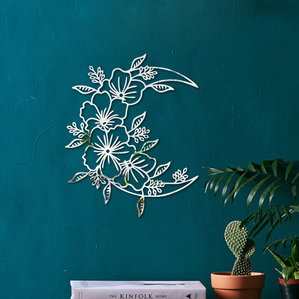 Openwork Crescent Flower Mirror Acrylic Wall Sticker Multicolor Self Adhesive Sticker 30*24.5cm Home Decoration
Openwork Crescent Flower Mirror Acrylic Wall Sticker Multicolor Self Adhesive Sticker 30*24.5cm Home Decoration