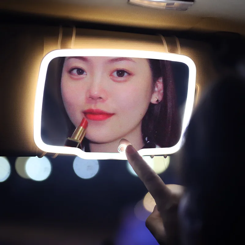 Automotive Sun Louver Makeup Mirror USB LED Light Fill Light Mirror Car Rearview Mirror beauty Cosmetic Mirror
Automotive Sun Louver Makeup Mirror USB LED Light Fill Light Mirror Car Rearview Mirror beauty Cosmetic Mirror