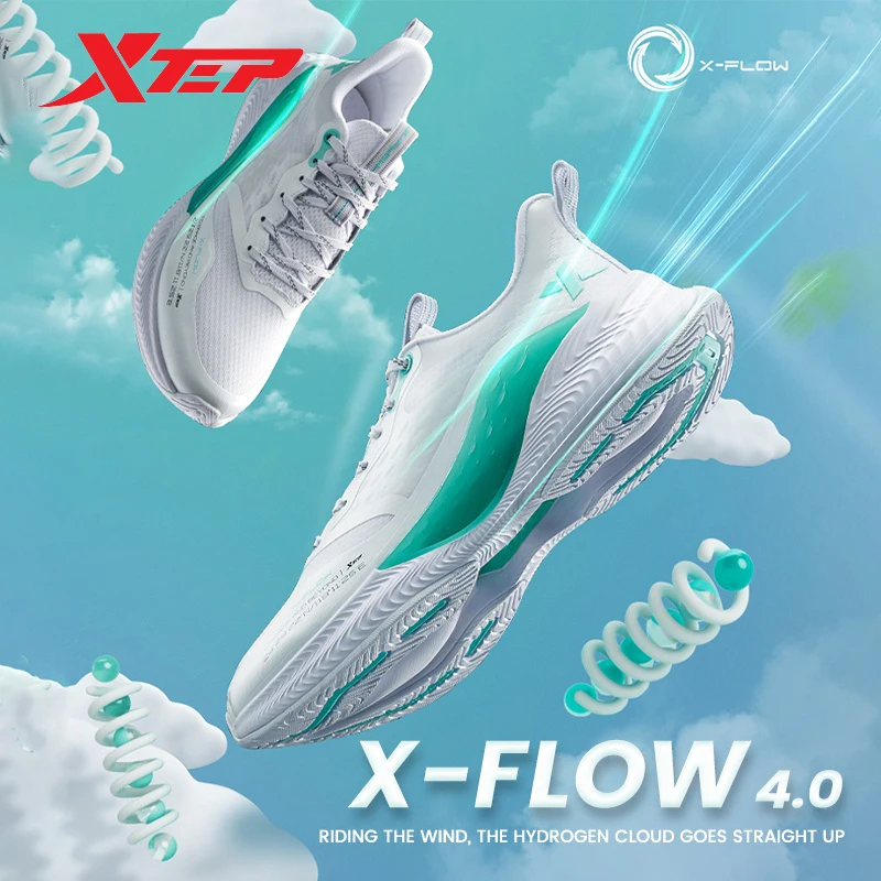 

кроссовки Мужские для бега Xtep X-Flow 4,0, легкая спортивная обувь для бега, удобные износостойкие кроссовки 879219110530