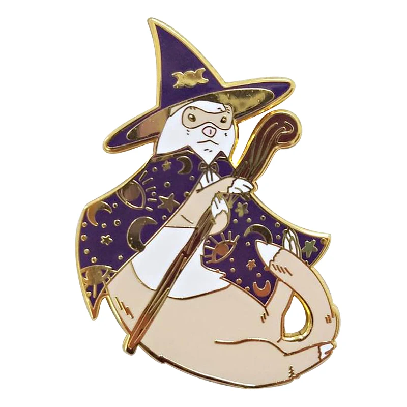 Wizard Ferret Hard Enamel Pin