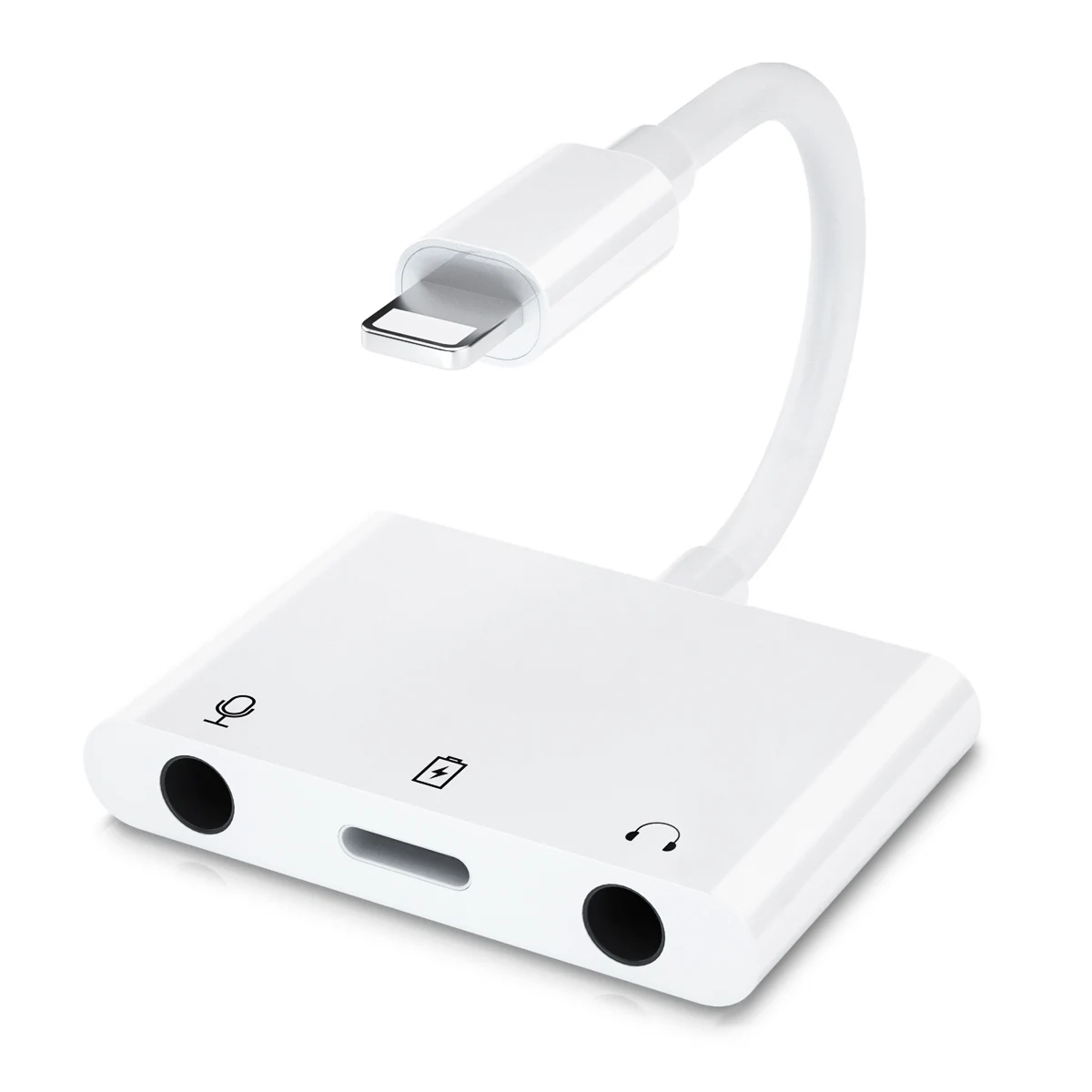 3 in 1 Lightning to Microphone Audio Adapter Support Dual 3.5mm Headphones Jack Audio In and Out No Need APP For iPhone 12/11/X
3 in 1 Lightning to Microphone Audio Adapter Support Dual 3.5mm Headphones Jack Audio In and Out No Need APP For iPhone 12/11/X