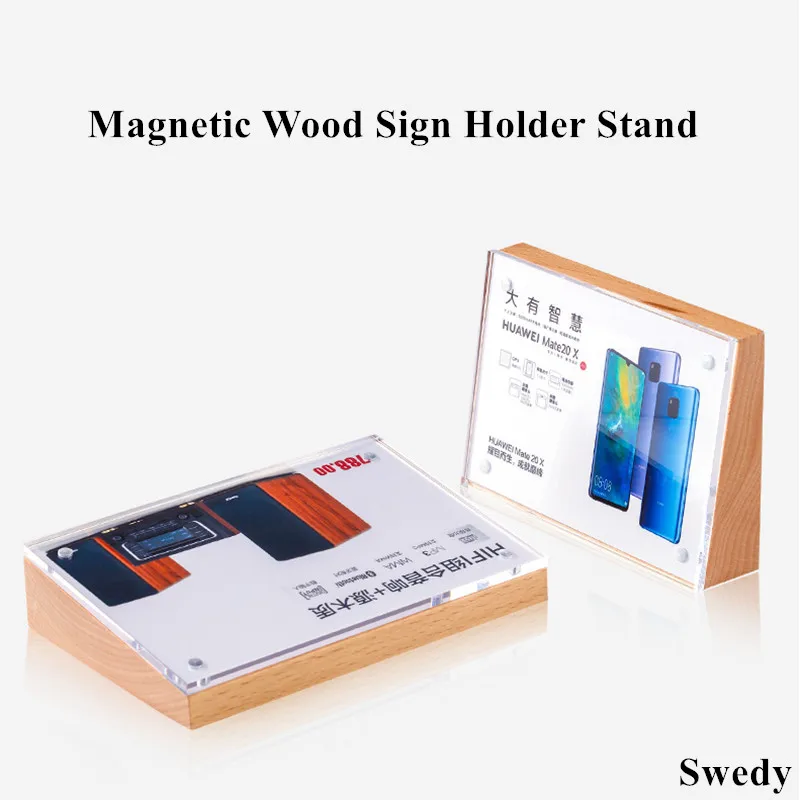 100x70mm Magnetic Wood Photo Picture Frame Price Label Card Tags Tabletop Acrylic Sign Holder Display Stand
100x70mm Magnetic Wood Photo Picture Frame Price Label Card Tags Tabletop Acrylic Sign Holder Display Stand