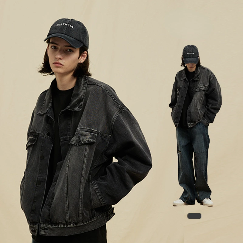 2022 Tide Brand Casual Loose Short Black Basic Couple Wash Denim Jacket Men Streetwear Men
2022 Tide Brand Casual Loose Short Black Basic Couple Wash Denim Jacket Men Streetwear Men