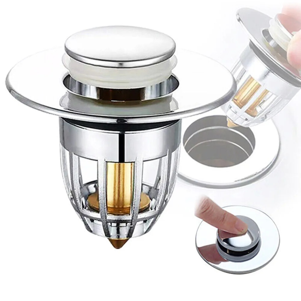 Pop-Up Bounce Core Basin Drain Filter Hair Catcher Sink Strainer Bathtub Stopper Bath Plug Bathroom Accessories
Pop-Up Bounce Core Basin Drain Filter Hair Catcher Sink Strainer Bathtub Stopper Bath Plug Bathroom Accessories