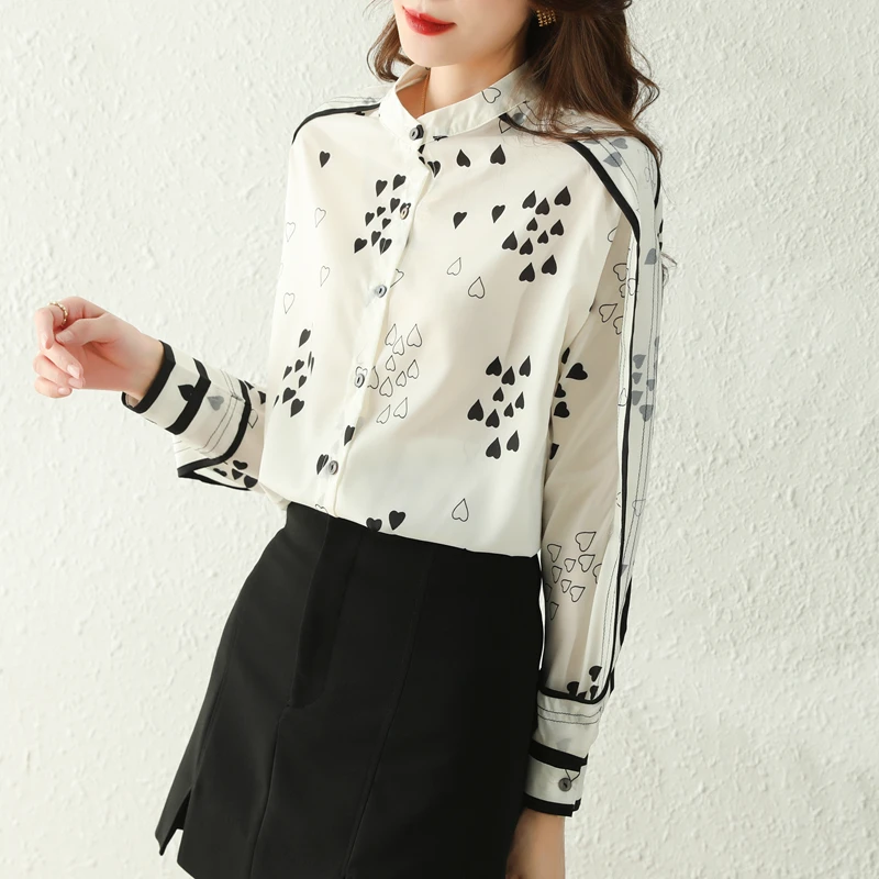 Chic Long Sleeve Blouses Women Heart Shaped Shirts Ladies Printing Blouses Female Causal Spring Autumn Office Mujer Blusas Mq155 
Chic Long Sleeve Blouses Women Heart Shaped Shirts Ladies Printing Blouses Female Causal Spring Autumn Office Mujer Blusas Mq155