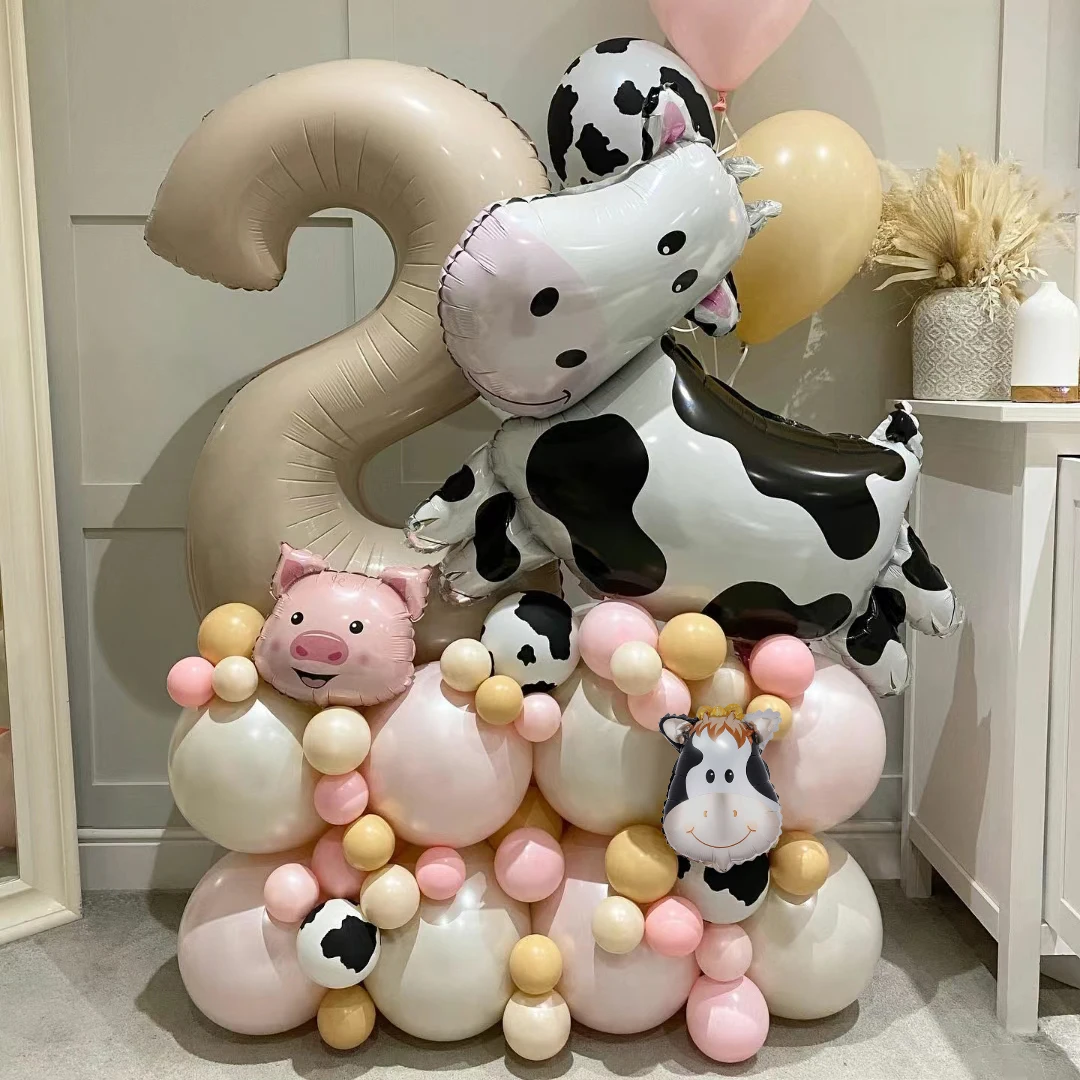 44Pcs Cow Balloons Set 40Inch 0-9 Brown Foil Number Balloons Cowboy CowGirls Birthday Farm Theme Party Decorations Baby Shower
44Pcs Cow Balloons Set 40Inch 0-9 Brown Foil Number Balloons Cowboy CowGirls Birthday Farm Theme Party Decorations Baby Shower