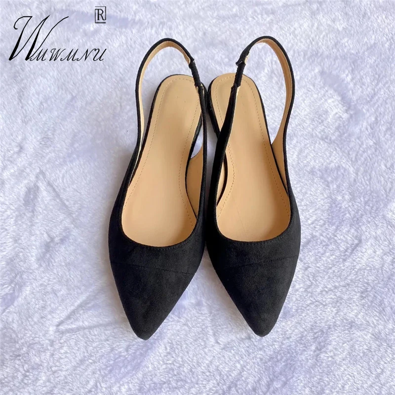 Suede Elastic Band Flat Casual Slingbacks Office Shoes Elegant Non-Slip Comfort Designer Sandals Black Retro Luxury Women Shoes
Suede Elastic Band Flat Casual Slingbacks Office Shoes Elegant Non-Slip Comfort Designer Sandals Black Retro Luxury Women Shoes