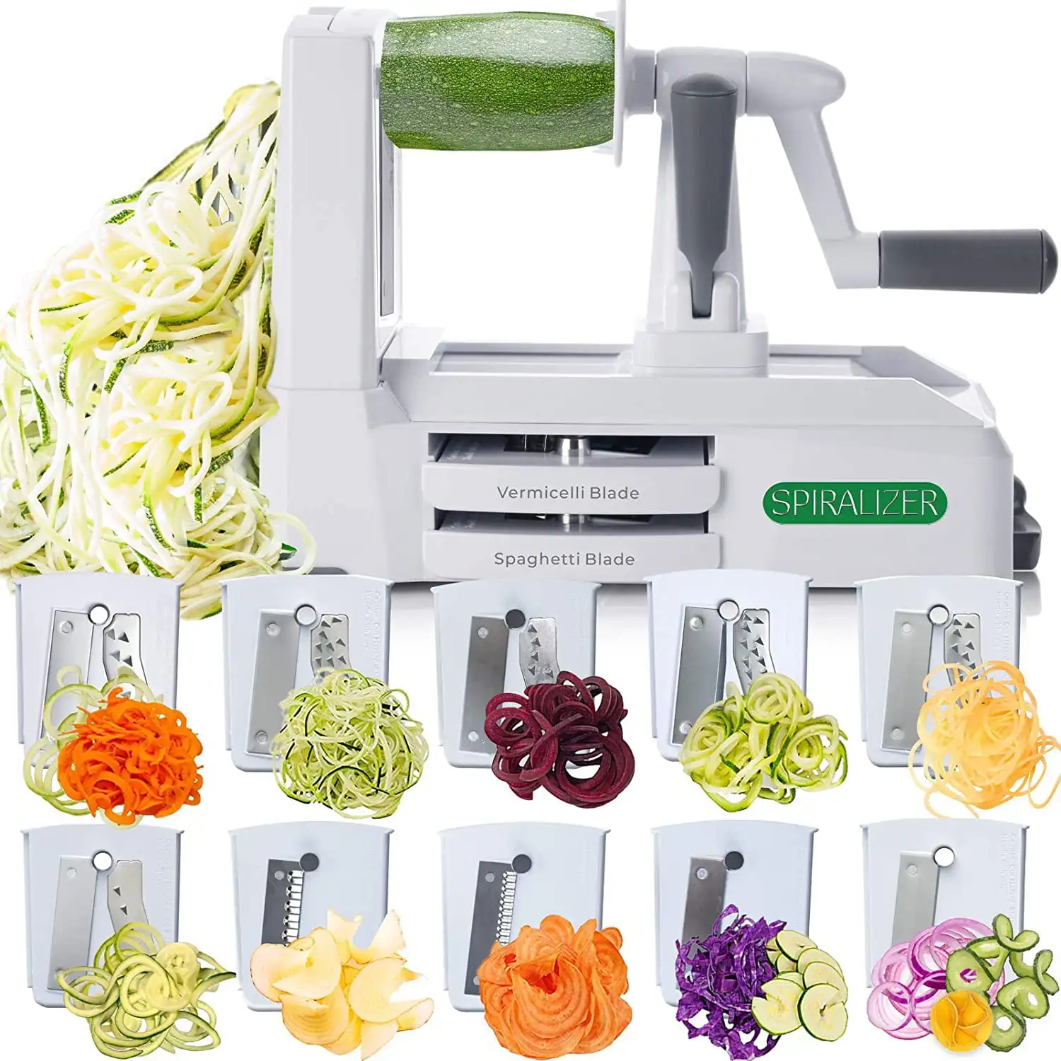 Ultimate 10 Strongest-and-Heaviest Duty Vegetable Slicer Best Veggie Pasta Spaghetti Maker for Keto/Paleo/Gluten-Free, With Extr
Ultimate 10 Strongest-and-Heaviest Duty Vegetable Slicer Best Veggie Pasta Spaghetti Maker for Keto/Paleo/Gluten-Free, With Extr