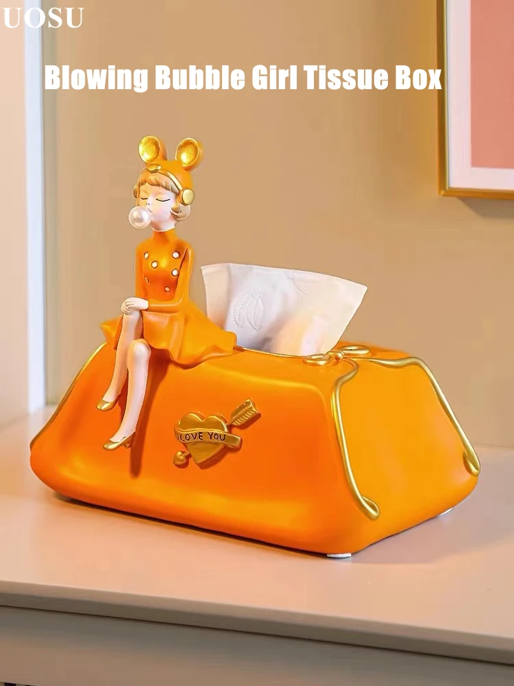 UOSU Light luxury bubble girl tissue box decoration living room high-end coffee table storage box creative household pumping box
UOSU Light luxury bubble girl tissue box decoration living room high-end coffee table storage box creative household pumping box