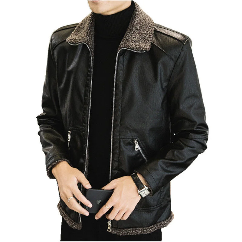 fleece Spring Mens Bomber Jackets Fashion Men Faux Leather Coat Zipper Overcoat Motor Jacket Motorcycle Bikers Men Clothing 2022
fleece Spring Mens Bomber Jackets Fashion Men Faux Leather Coat Zipper Overcoat Motor Jacket Motorcycle Bikers Men Clothing 2022