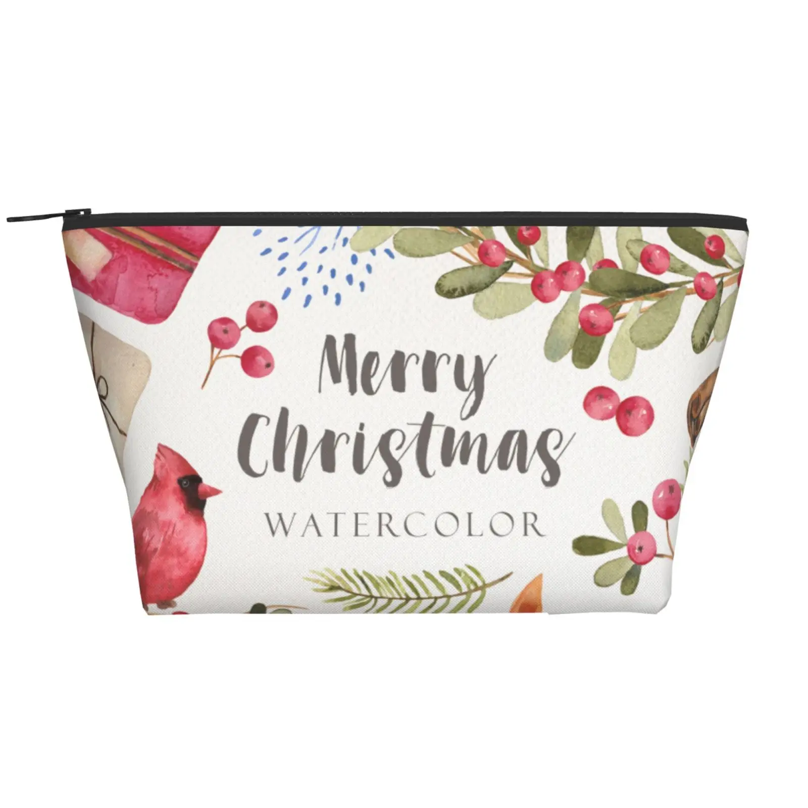 Red Bird Christmas Cosmetic Bag Trapezoid Daily Storage Bag Polyester Holiday Ziplock Bag Headphone Bag Makeup Organizer
Red Bird Christmas Cosmetic Bag Trapezoid Daily Storage Bag Polyester Holiday Ziplock Bag Headphone Bag Makeup Organizer