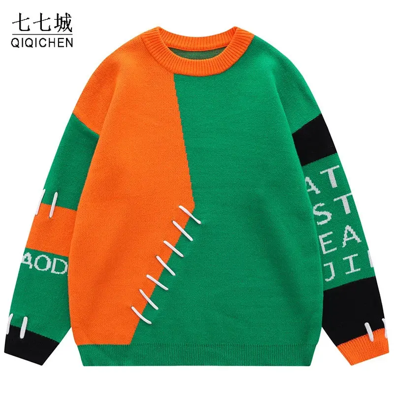 Autumn Mens Knitted Jumper Sweaters Hip Hop Patchwork Letter Drawstring Streetwear Harajuku Fashion Casual Pullovers Unisex
Autumn Mens Knitted Jumper Sweaters Hip Hop Patchwork Letter Drawstring Streetwear Harajuku Fashion Casual Pullovers Unisex