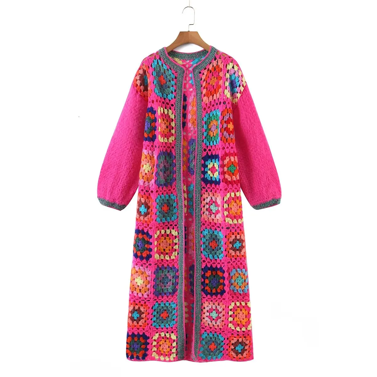 Women 2022 Fashion All Handmade Cardigan Sweater Vintage Checkered Knitted Female Outerwear Chic Tops
Women 2022 Fashion All Handmade Cardigan Sweater Vintage Checkered Knitted Female Outerwear Chic Tops