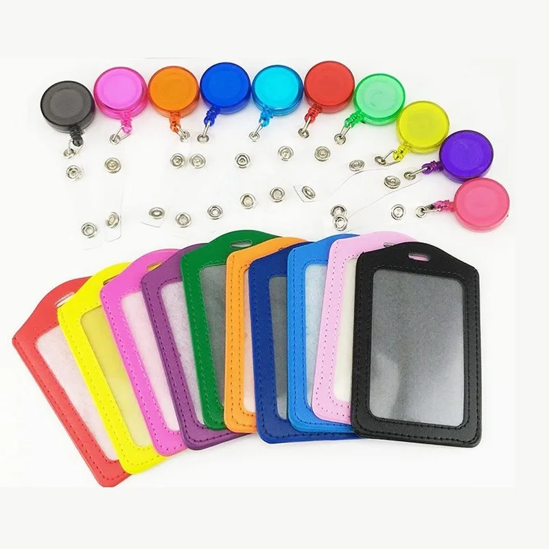 Colorful ABS Easy Pull Retractable Badge Holder PU Leather ID Card Holder Badge ID Holder School Supplies
Colorful ABS Easy Pull Retractable Badge Holder PU Leather ID Card Holder Badge ID Holder School Supplies