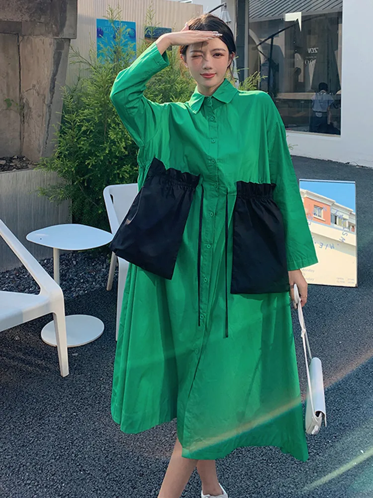 Korean Loose Cotton Oversized Dresses For Women Casual Long Sleeve Lapel Spring Autumn Maxi Dress Women Elegant Clothing 2023
Korean Loose Cotton Oversized Dresses For Women Casual Long Sleeve Lapel Spring Autumn Maxi Dress Women Elegant Clothing 2023