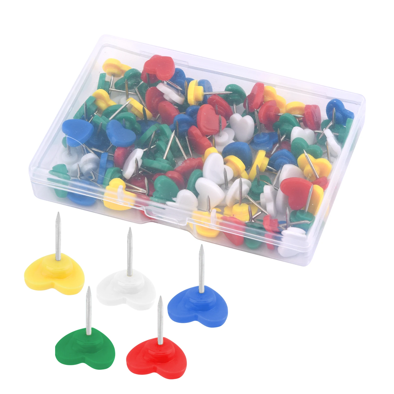100pcs Map Drawing Thumb Tack Office Wall Bulletin Board Craft Marker Push Pin Pinboard Cute Home Colorful Heart Stationery
100pcs Map Drawing Thumb Tack Office Wall Bulletin Board Craft Marker Push Pin Pinboard Cute Home Colorful Heart Stationery