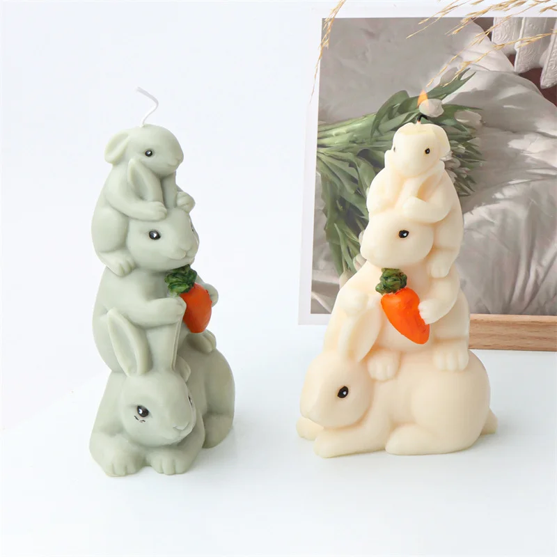 Cute Stacking Rabbit Candle Silicone Mold Handmade Animal Soap Resin Plaster Mold DIY Chocolate Making Set Gift Home Decoration
Cute Stacking Rabbit Candle Silicone Mold Handmade Animal Soap Resin Plaster Mold DIY Chocolate Making Set Gift Home Decoration
