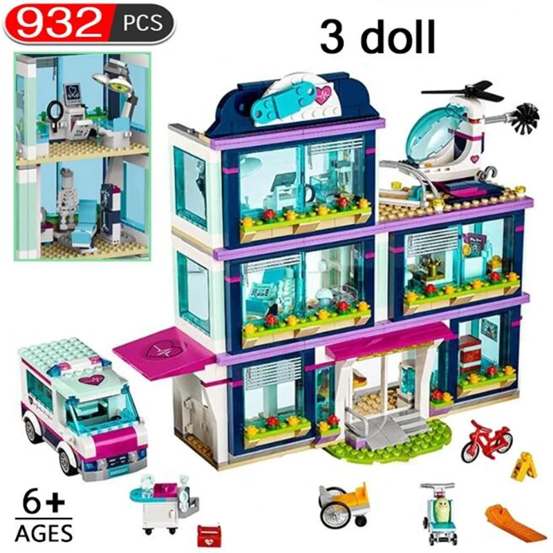 932 pieces Girls Friends Hospital Model Building Blocks Heart lake City Bricks Toys for Children christmas birthday gifts
932 pieces Girls Friends Hospital Model Building Blocks Heart lake City Bricks Toys for Children christmas birthday gifts